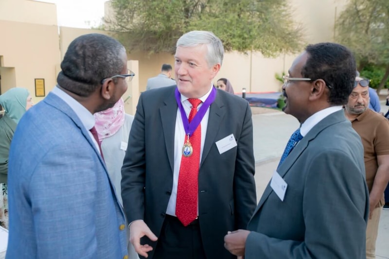 RCPI president speaking with alumni in Riyadh